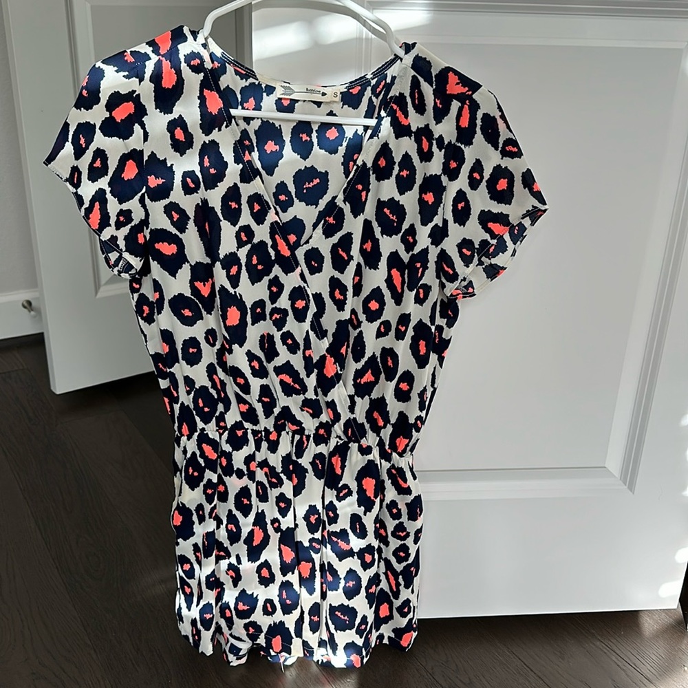 Leopard Print Romper Size Small - image 1